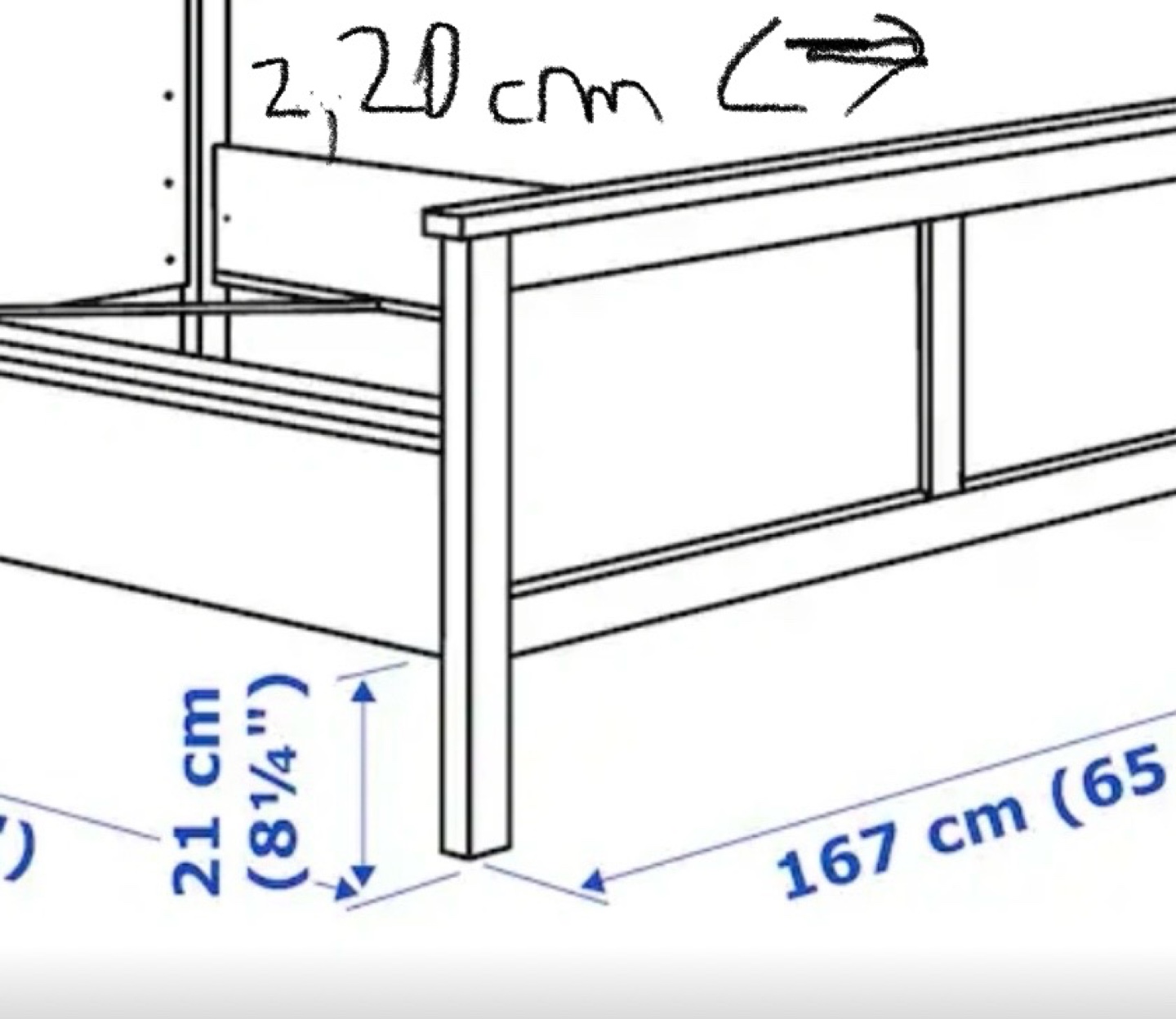 Queen Size Bed Frame with box included - photo 4