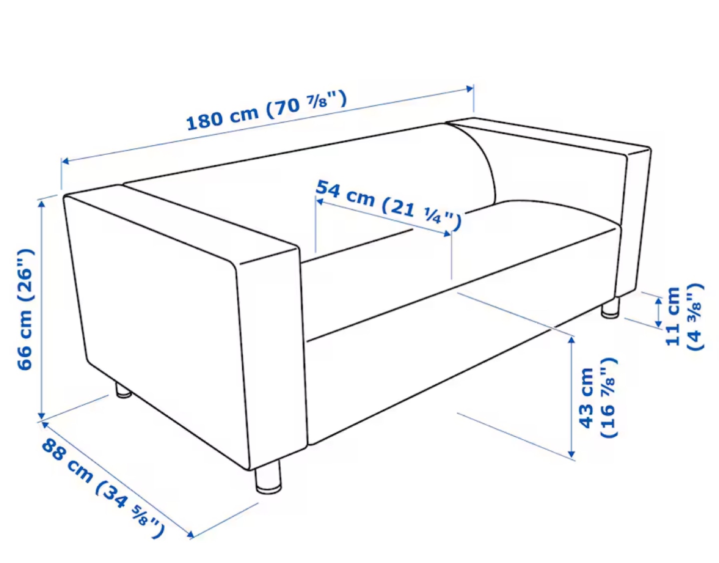 IKEA kipplan loveseat / couch - photo 5