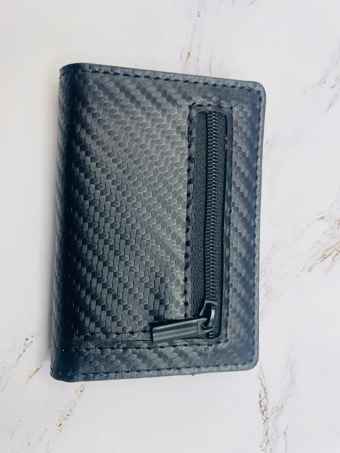 Black Carbon Fibre Slim Wallet image indicator(3)