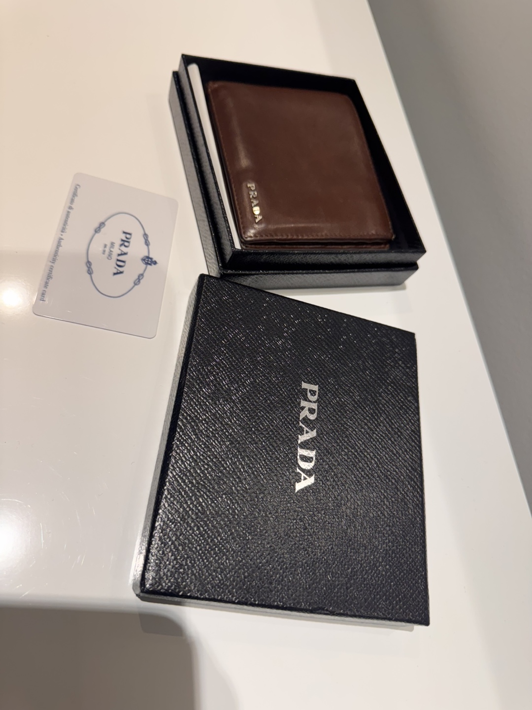 Men’s Prada Wallet (Brown Leather)