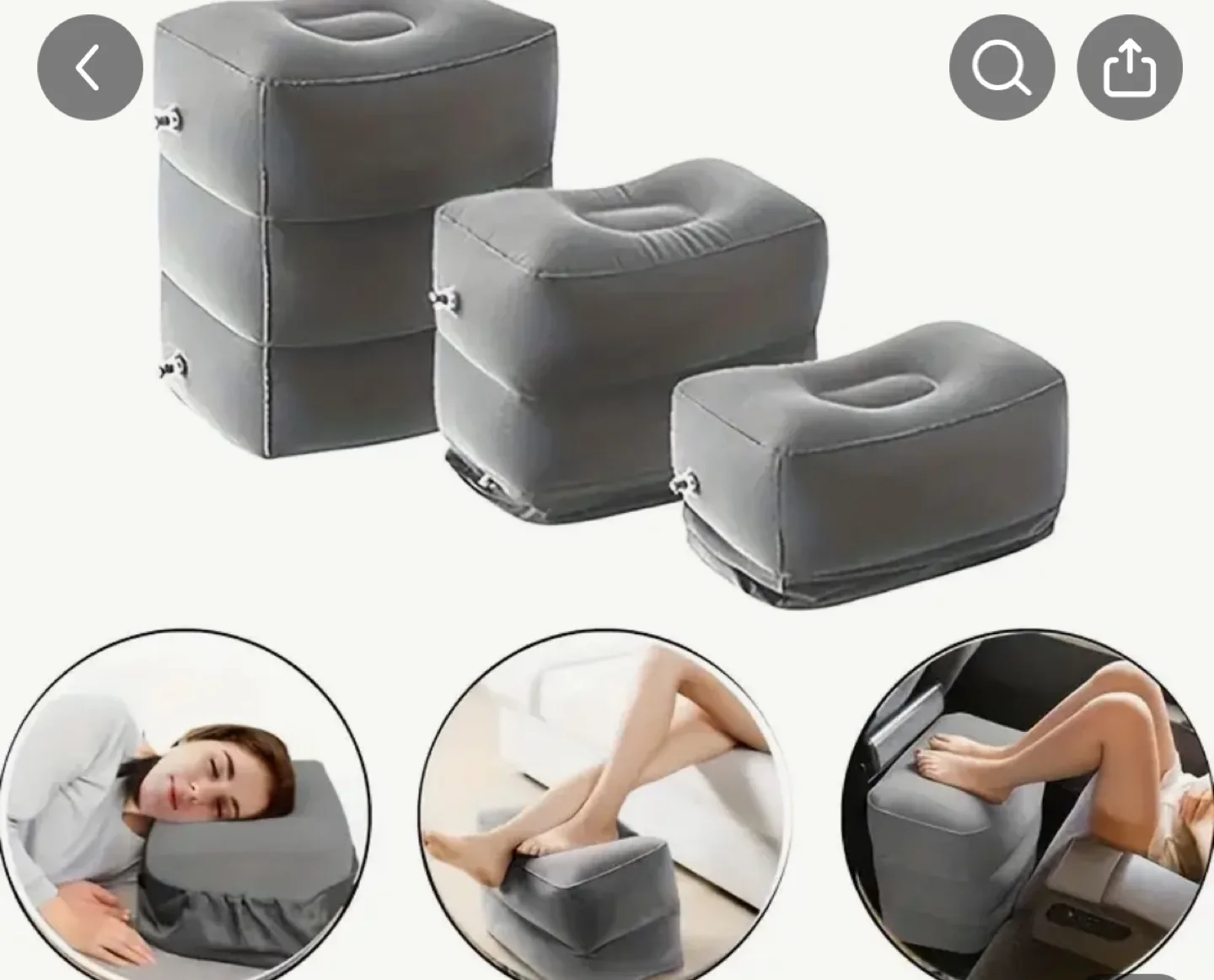 Blow up foot rest pillow (new) image indicator(3)