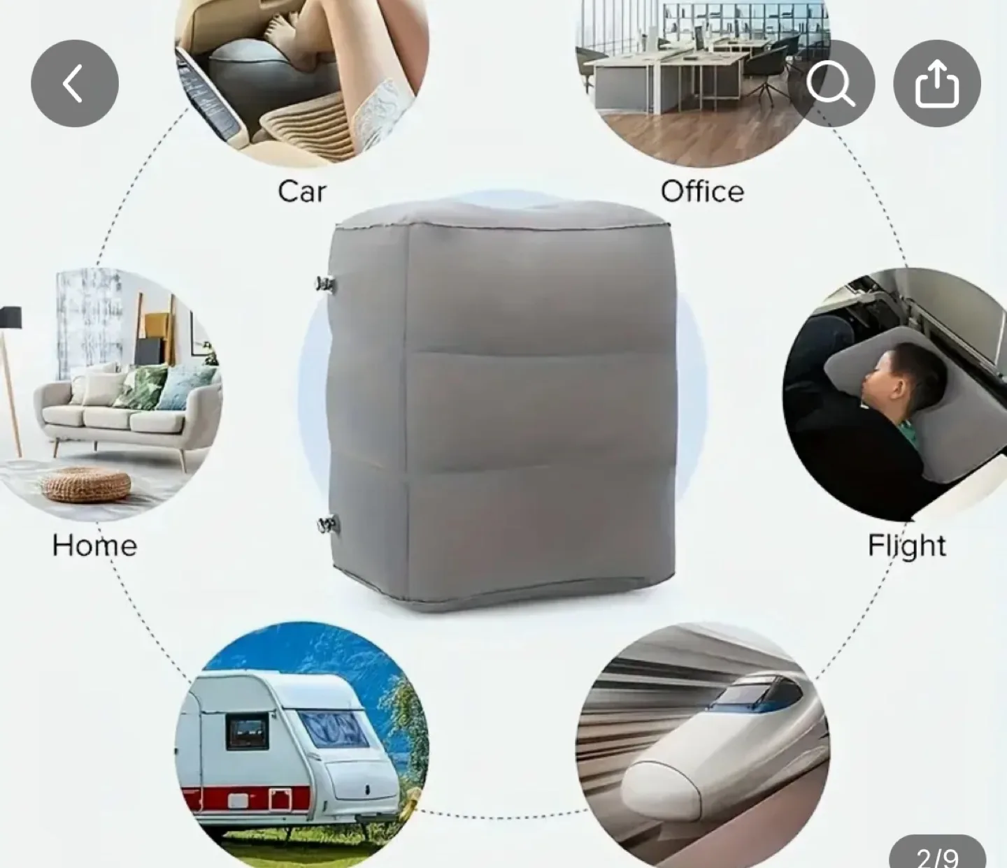 Blow up foot rest pillow (new) image indicator(4)