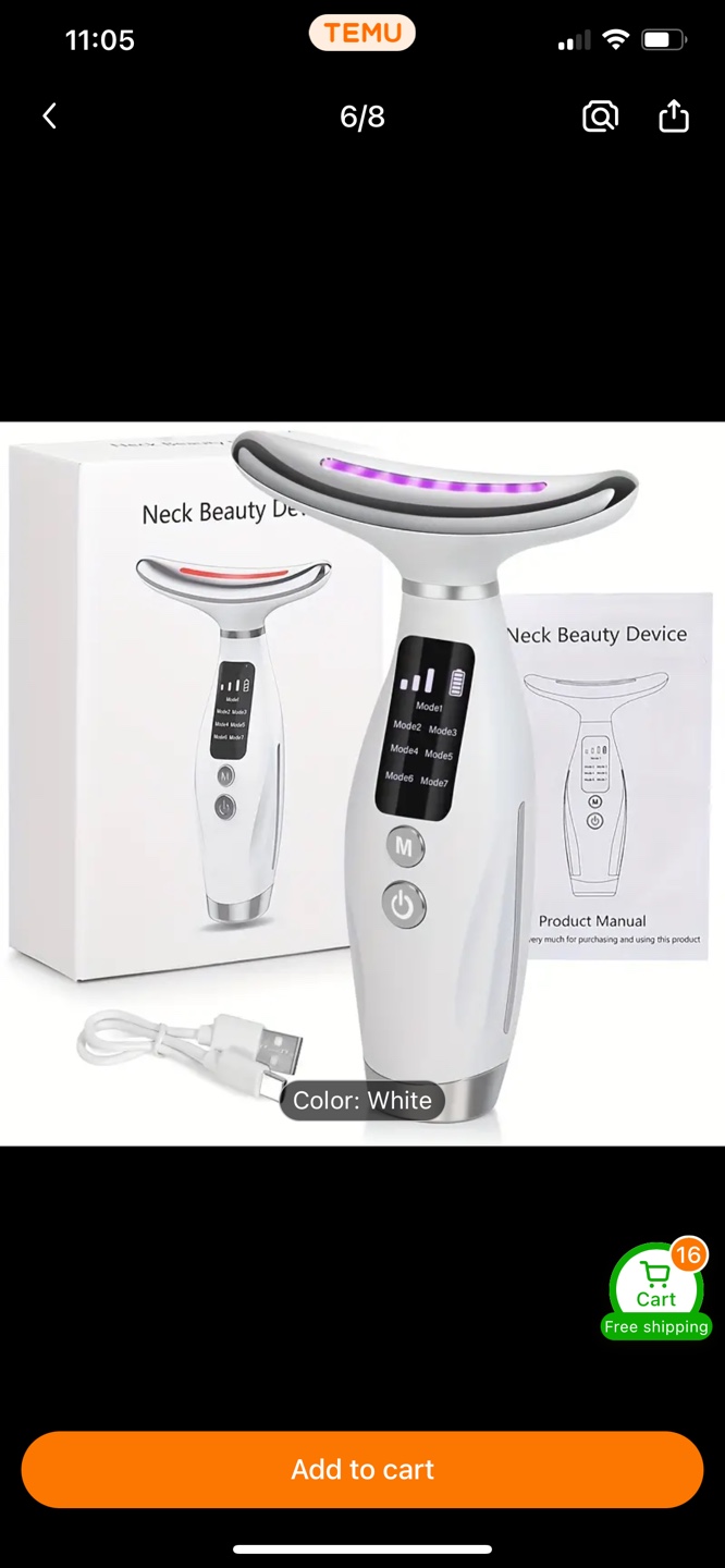 7-LED Facial And Neck Massager, helps with lots of skin issues