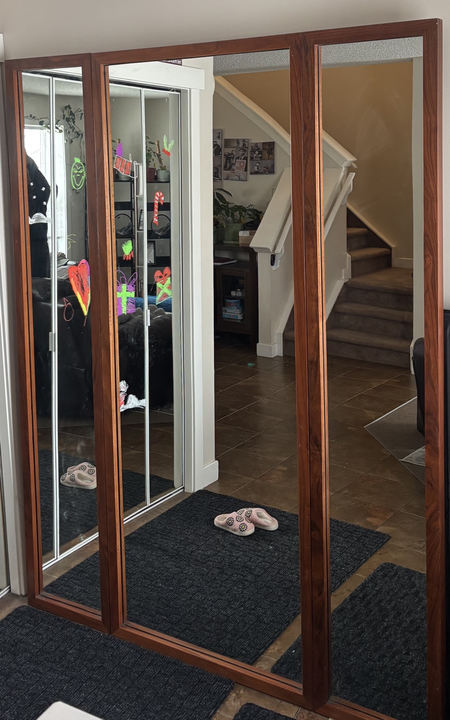 Three-Panel Solid Maple Mirror - photo 2