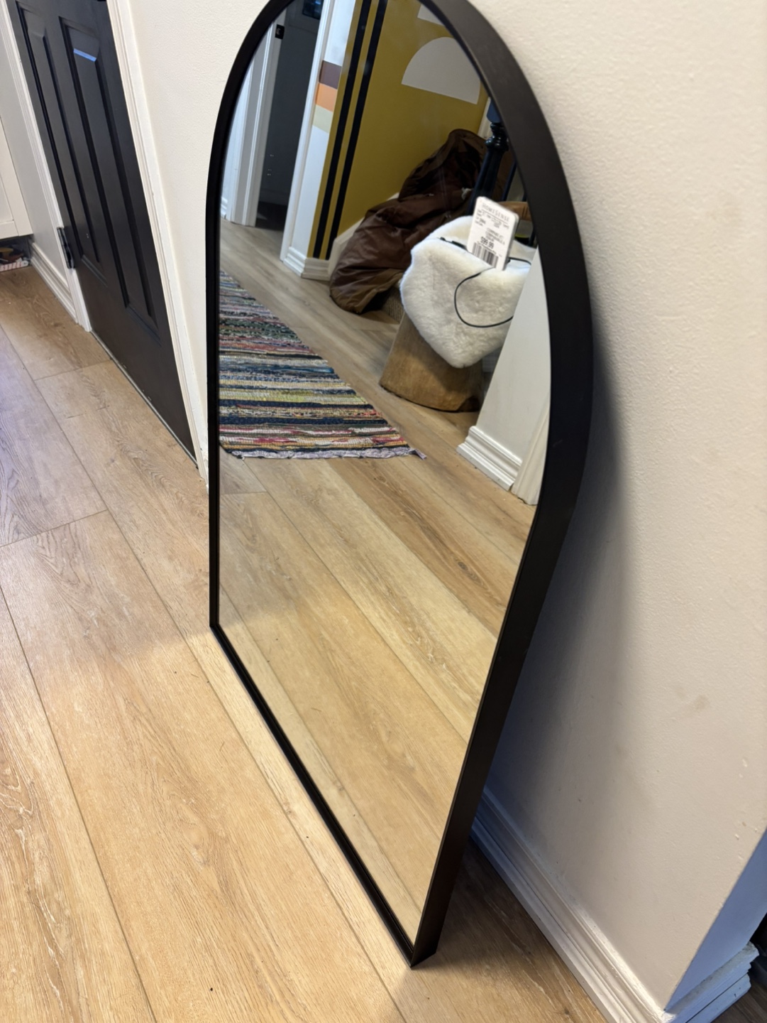 New 36" x 24" black frames arch mirror - photo 4