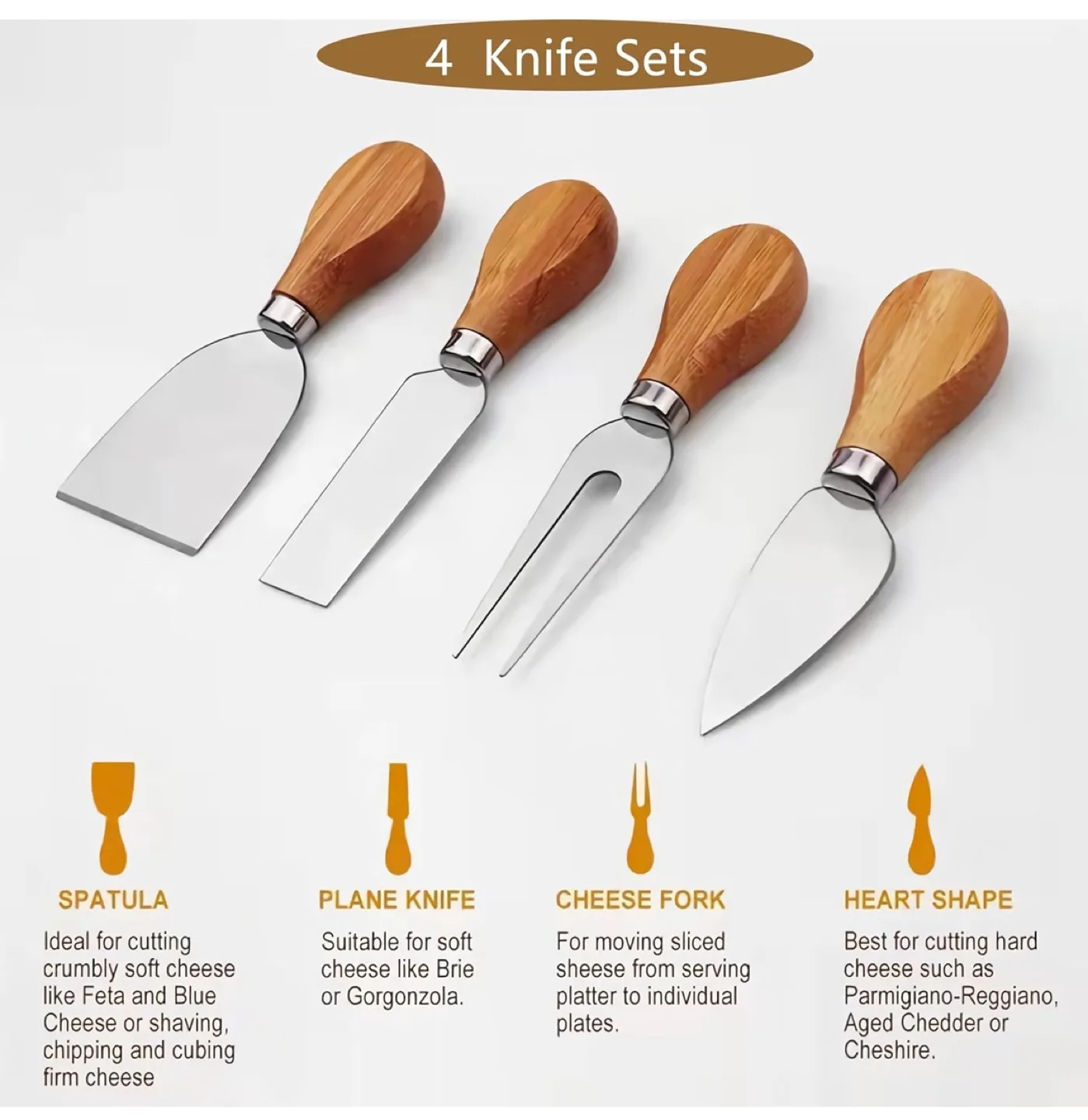 New Bamboo Cheese Board & Knife Set 11 x 14 image indicator(2)