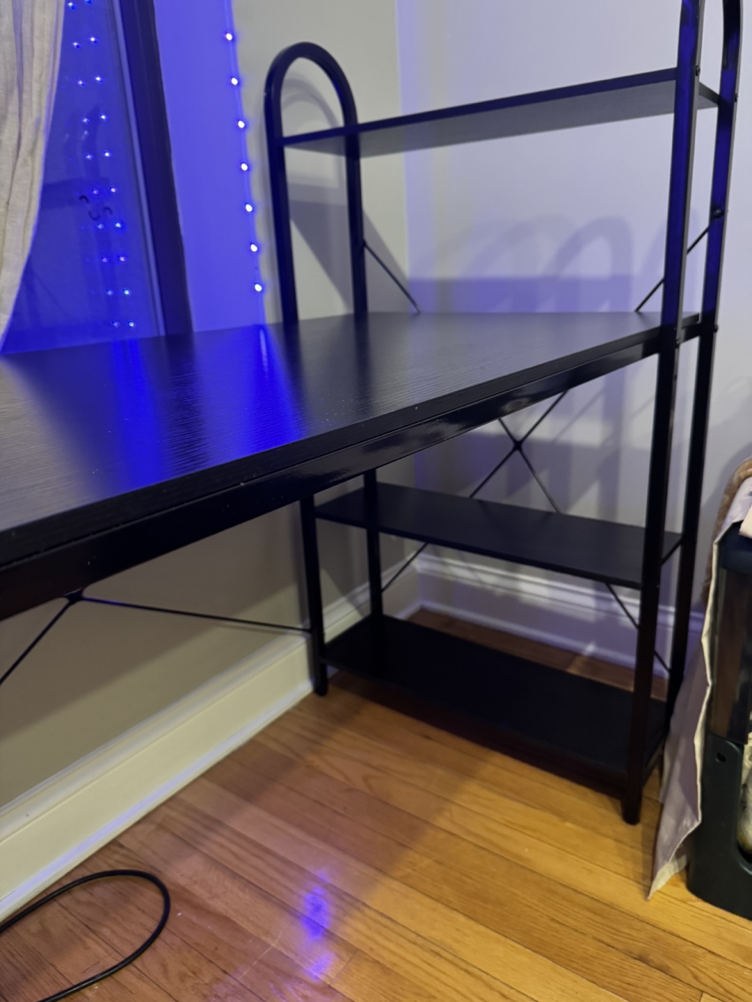 desk with shelf, black - photo 2