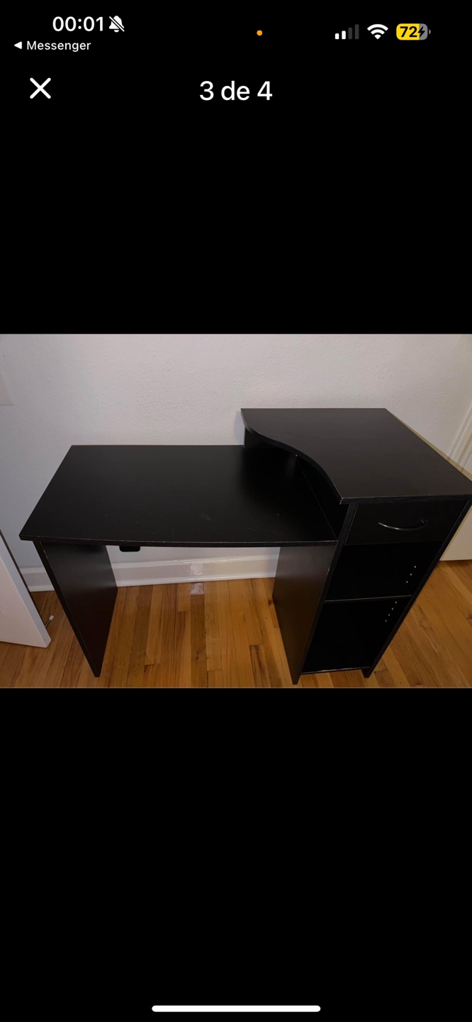 Black Desk with Drawer