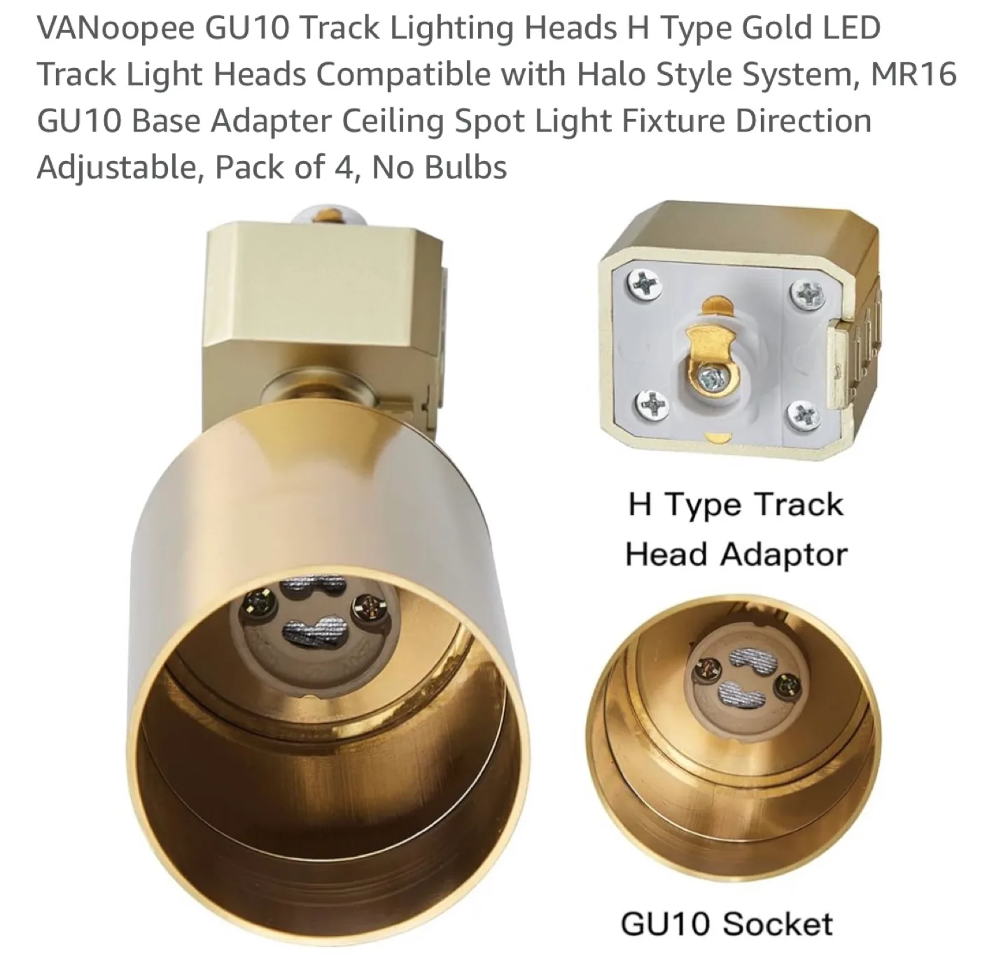 GU10 Track Lighting Heads Gold LED image indicator(3)