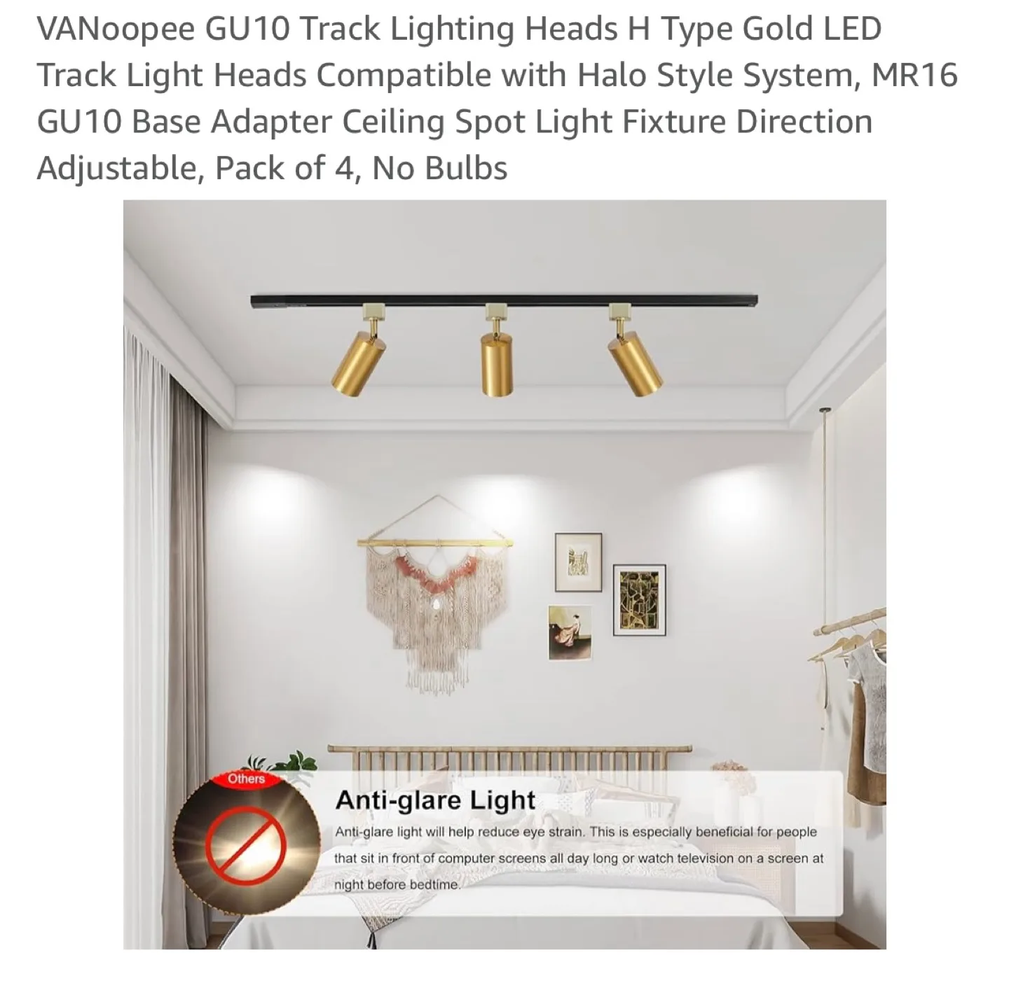 GU10 Track Lighting Heads Gold LED image indicator(5)