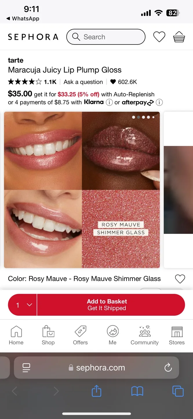 Tarte Maracuja Juicy Lip Plump Gloss - Rosy brown image indicator(2)