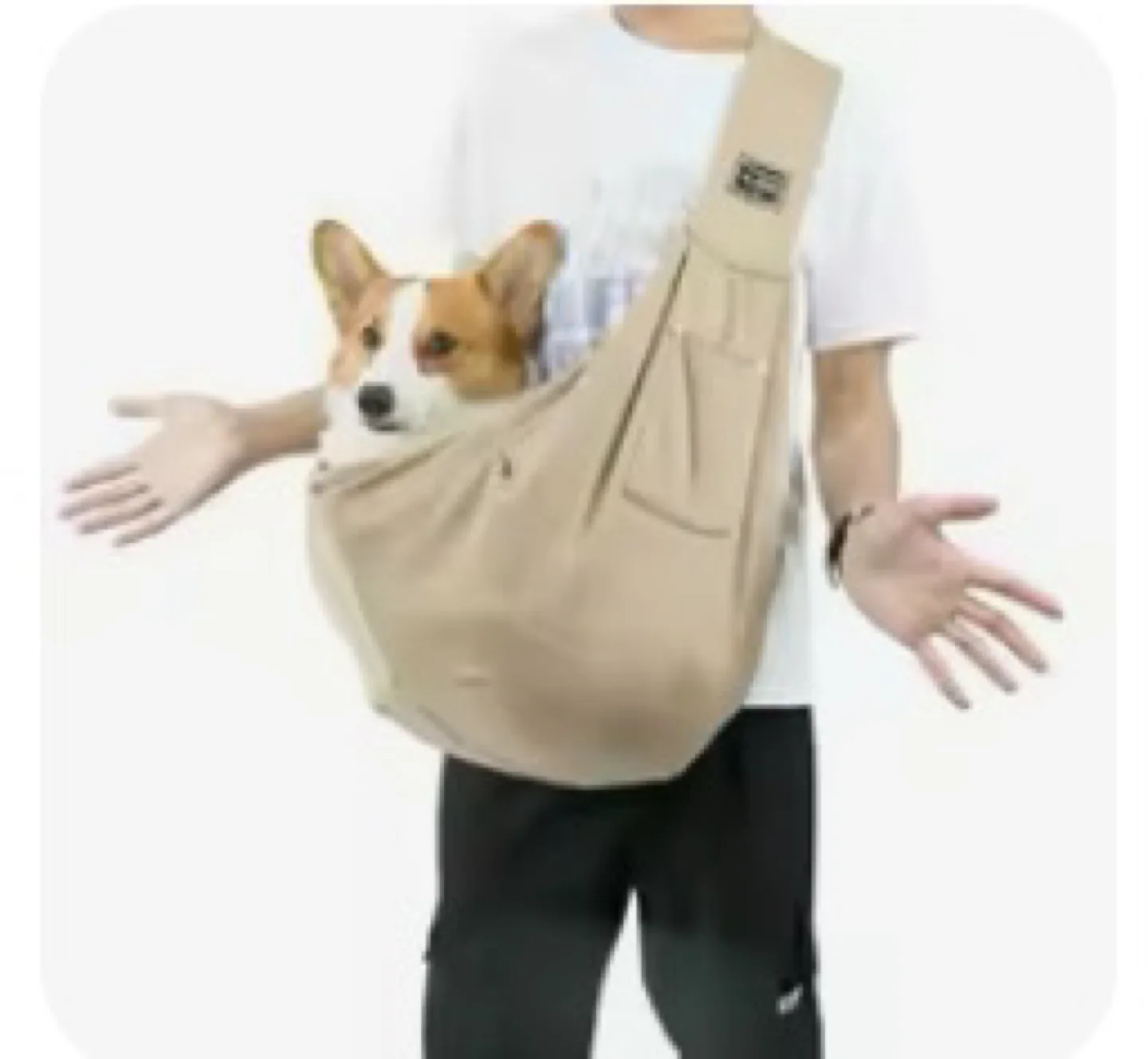 Grey Pet Carrier Sling Bag image indicator(9)