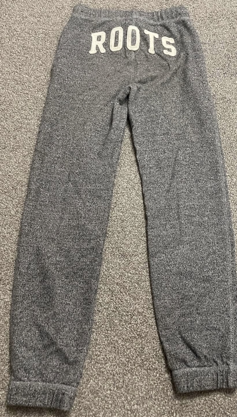 Kids Roots Grey Sweatpants size 8