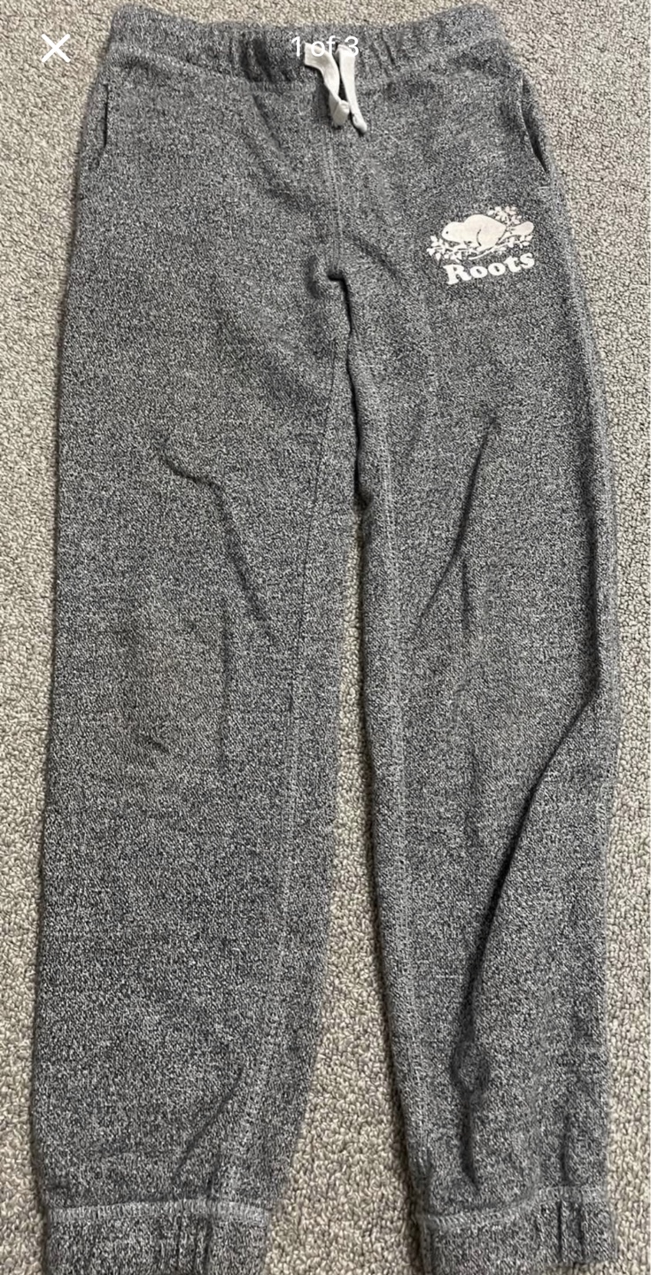 Kids Roots Grey Sweatpants size 8 - photo 2