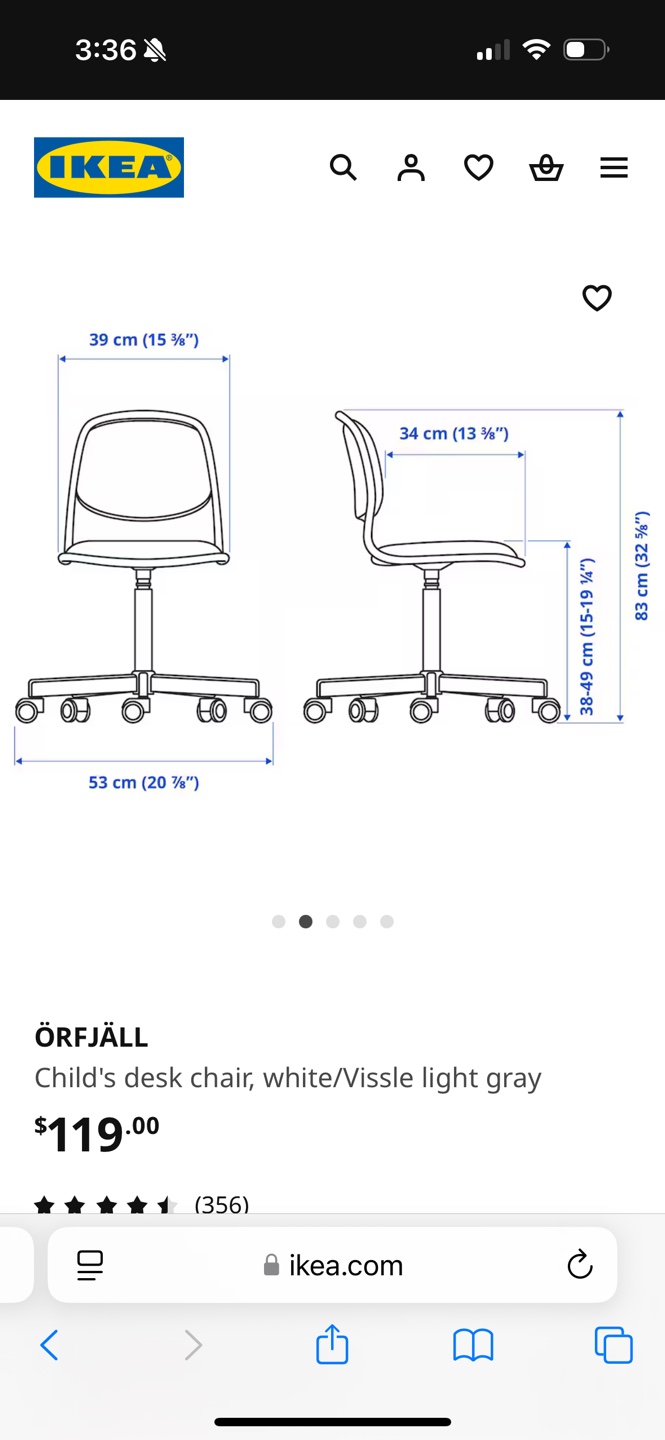 IKEA ÖRFJÄLL Child's Desk Chair - photo 4