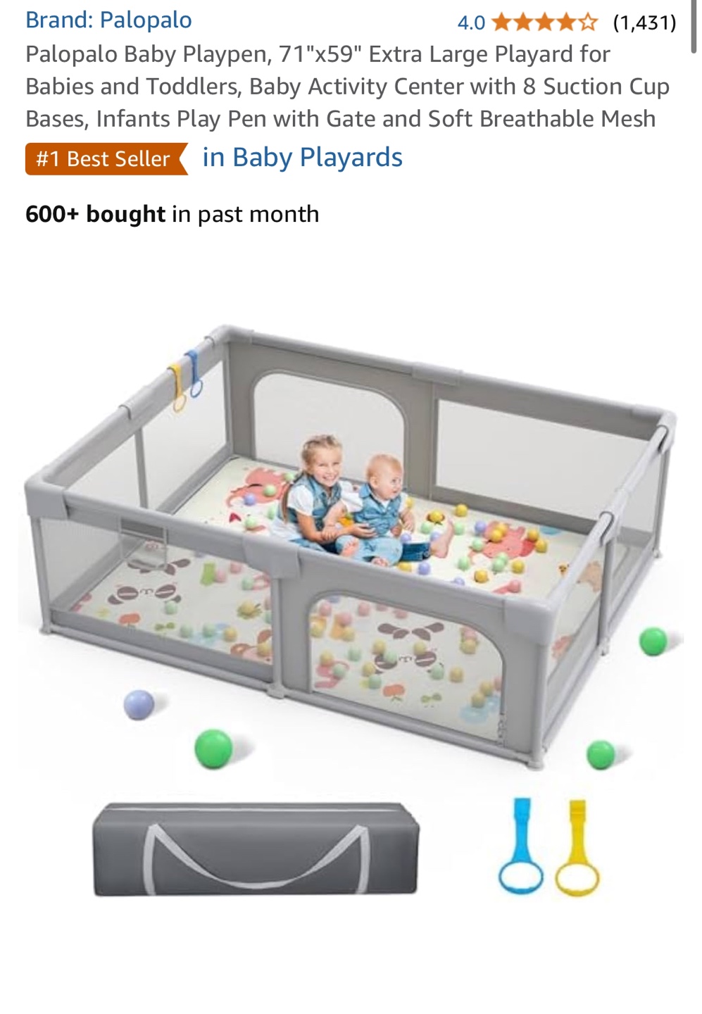 Brand new Palopalo Baby Playpen 71"x59"