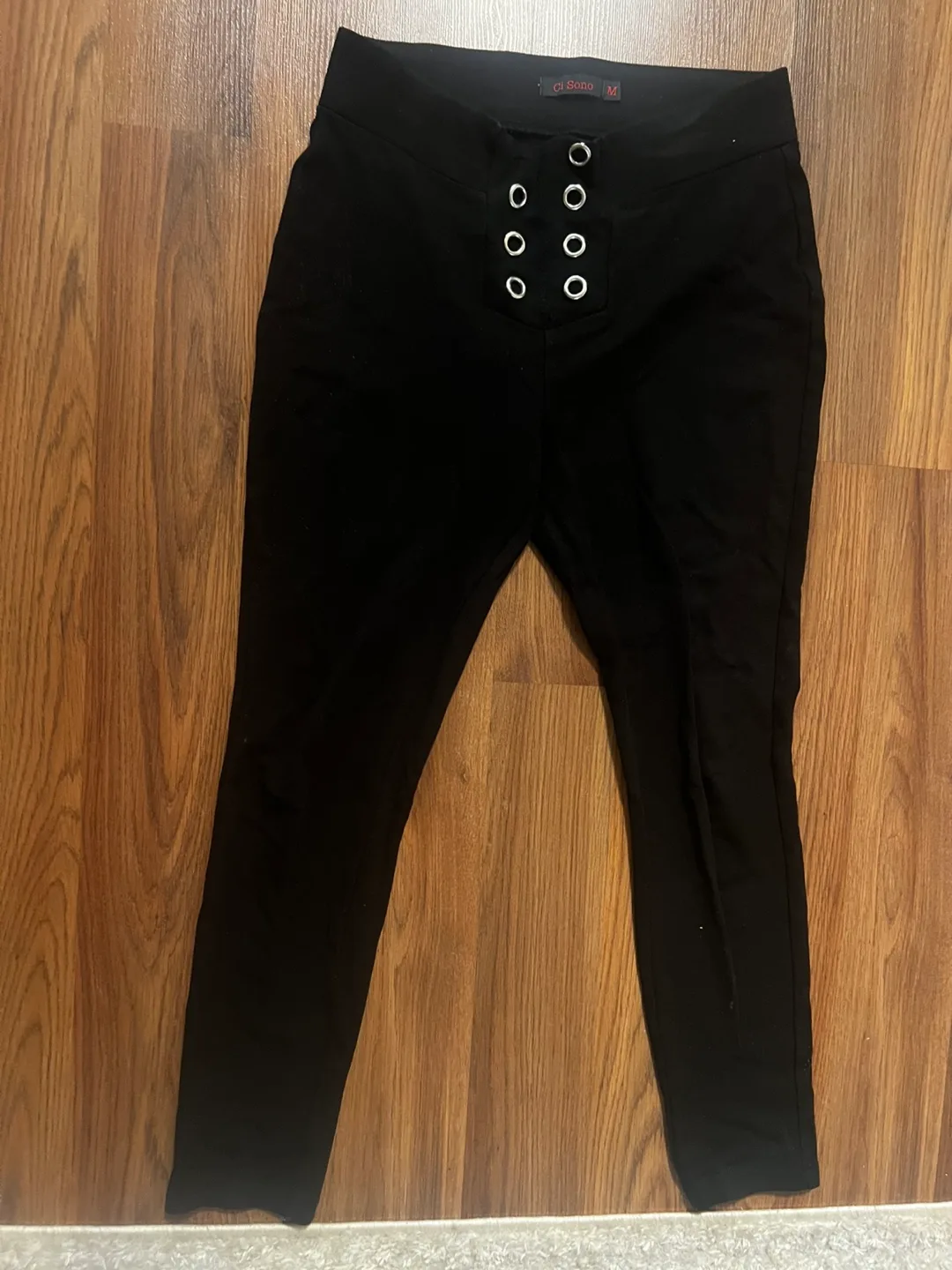 Black Pants with Silver eyelet image indicator(2)