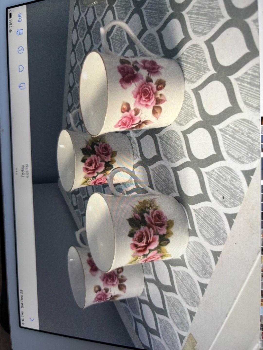 Set of Four Vintage Teacups
