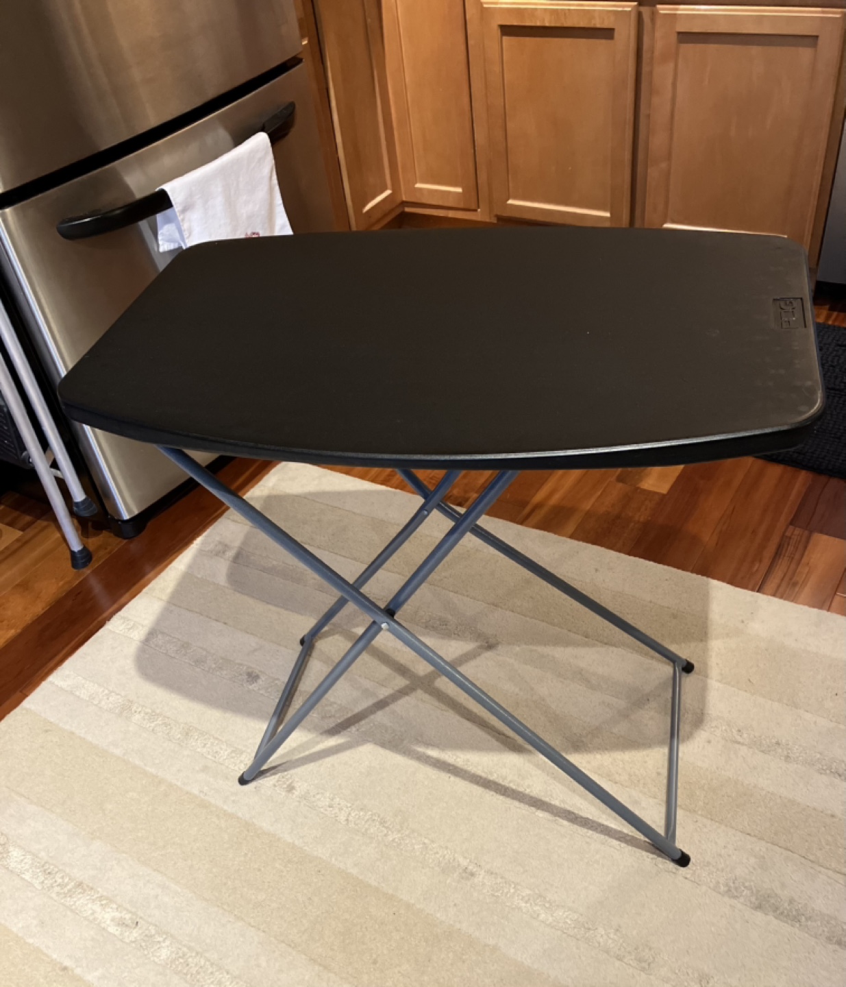 Black Adustable Height Folding Table