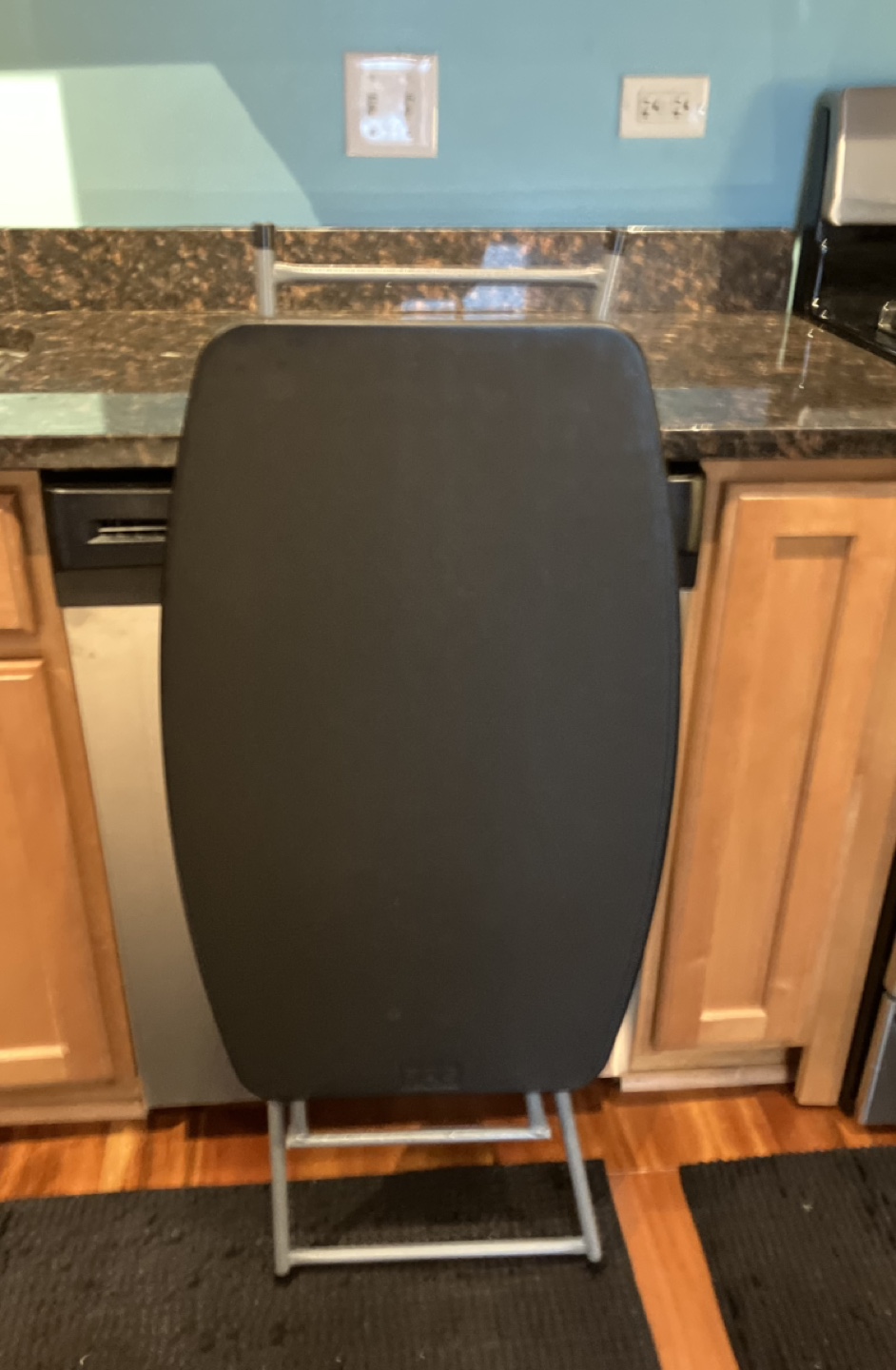 Black Adustable Height Folding Table - photo 3