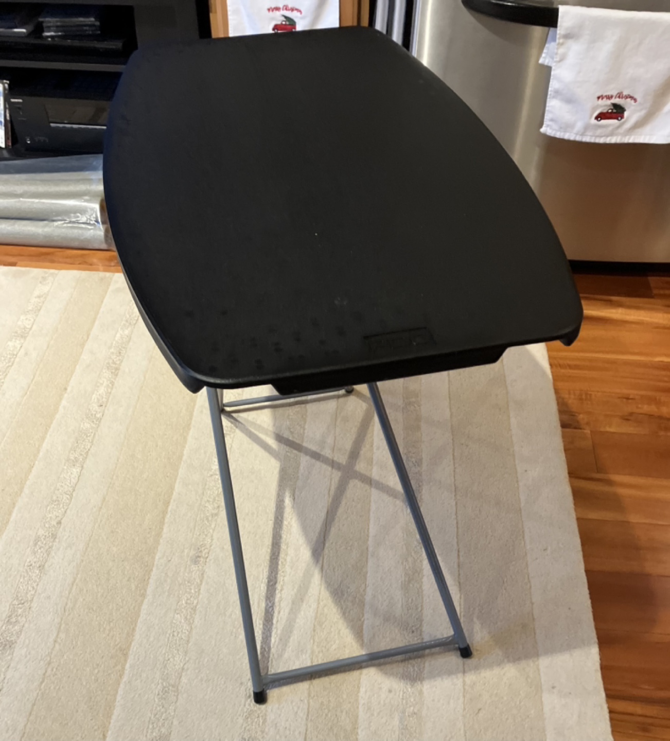 Black Adustable Height Folding Table - photo 2