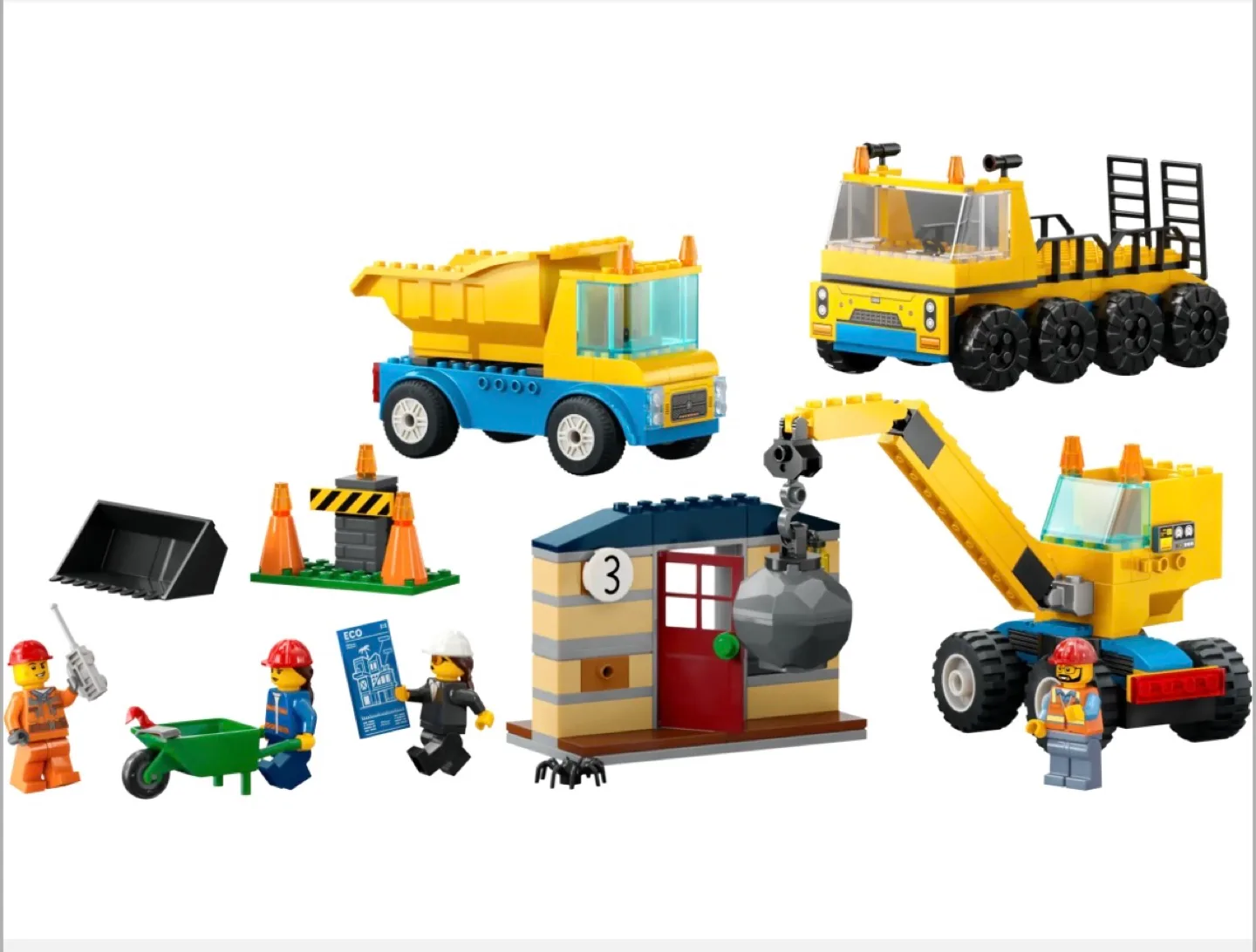 New - LEGO City Construction Trucks  and Wrecking Ball Crane image indicator(6)