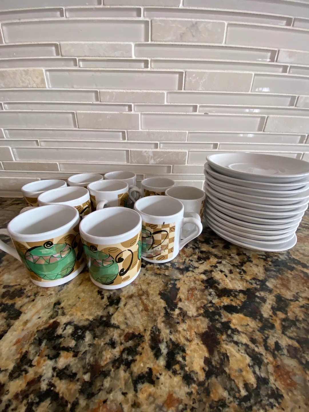 Set of 10 Espresso Cups and Saucers thumbnail