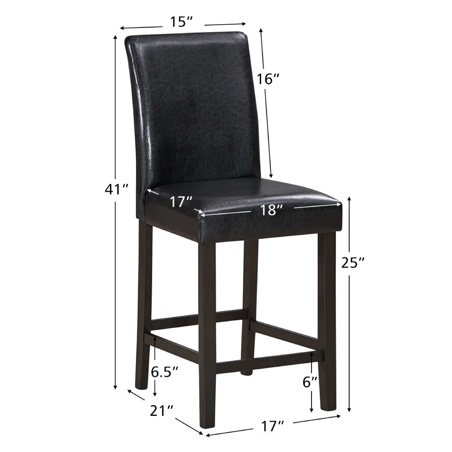 Set of 2 Black Bar Stools image indicator(2)