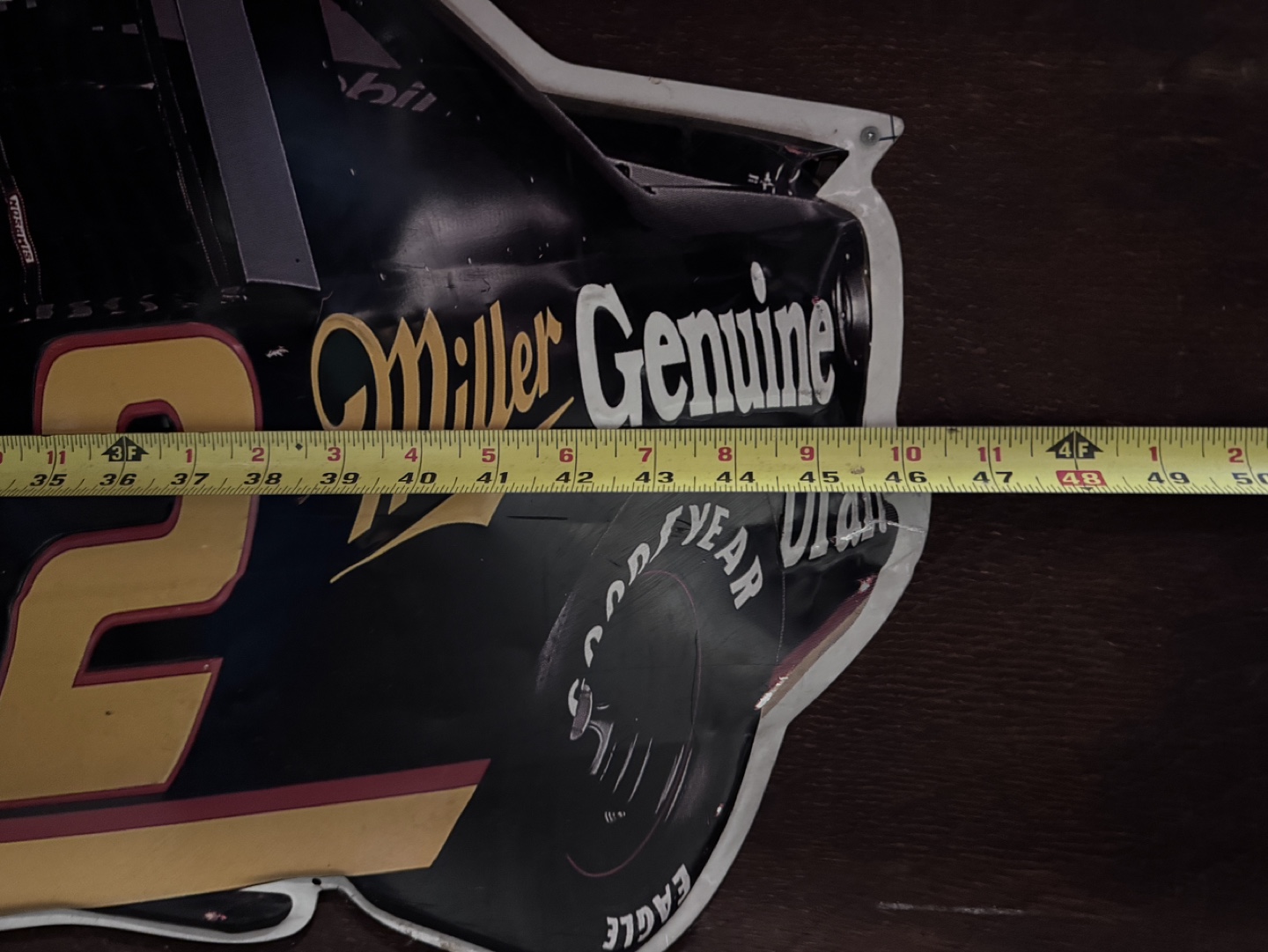 Vintage Miller Genuine Draft Racing Car Sign - photo 2