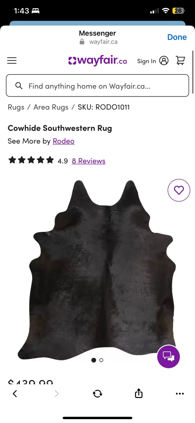 Natural Cowhide Rug image indicator(10)