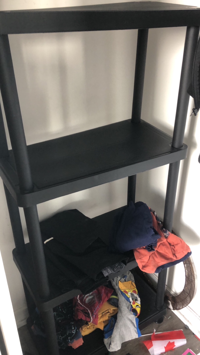 4-Tier Black Shelf Unit