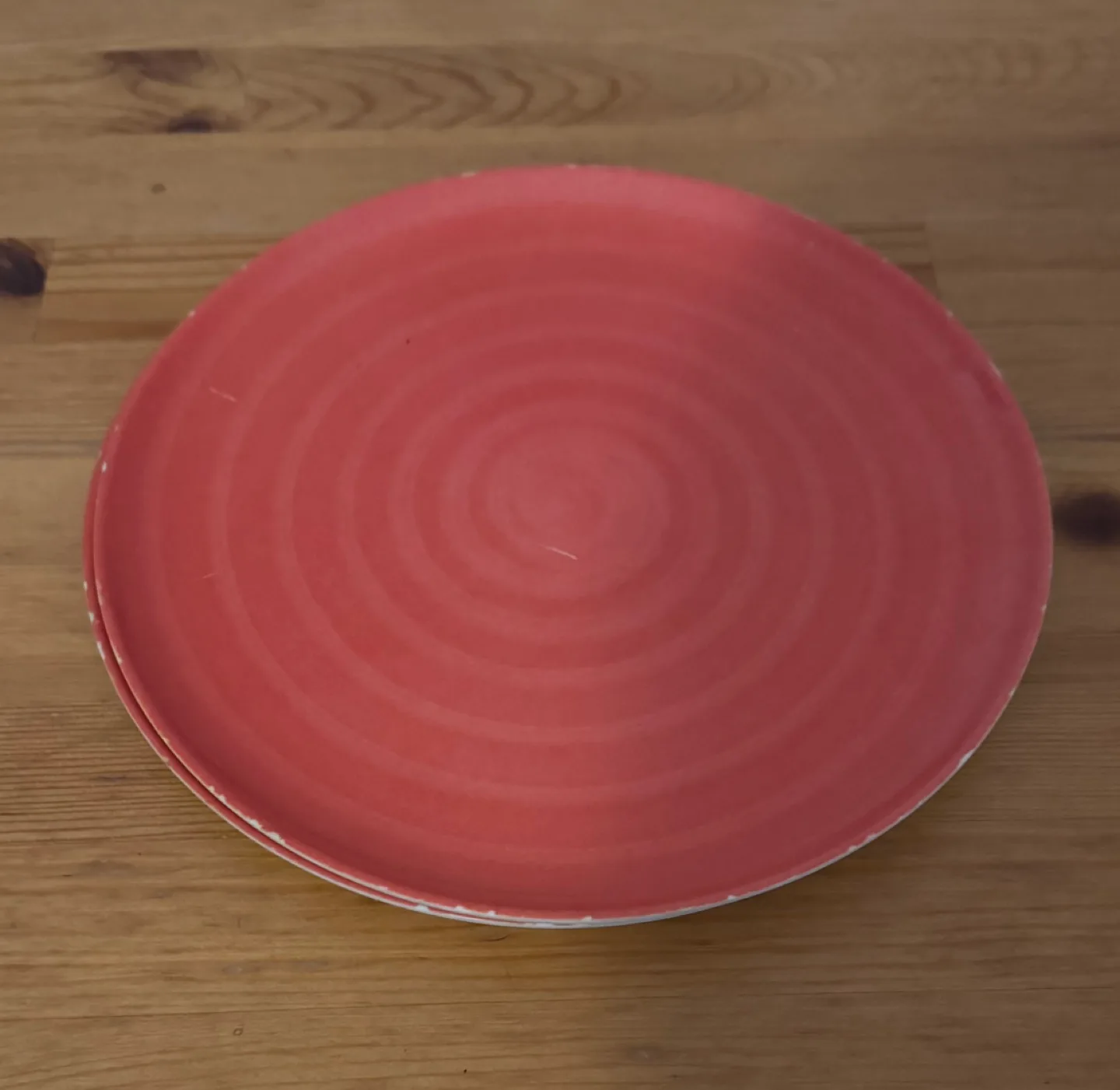 Set of 2 Orange Swirl Dinner Plates thumbnail
