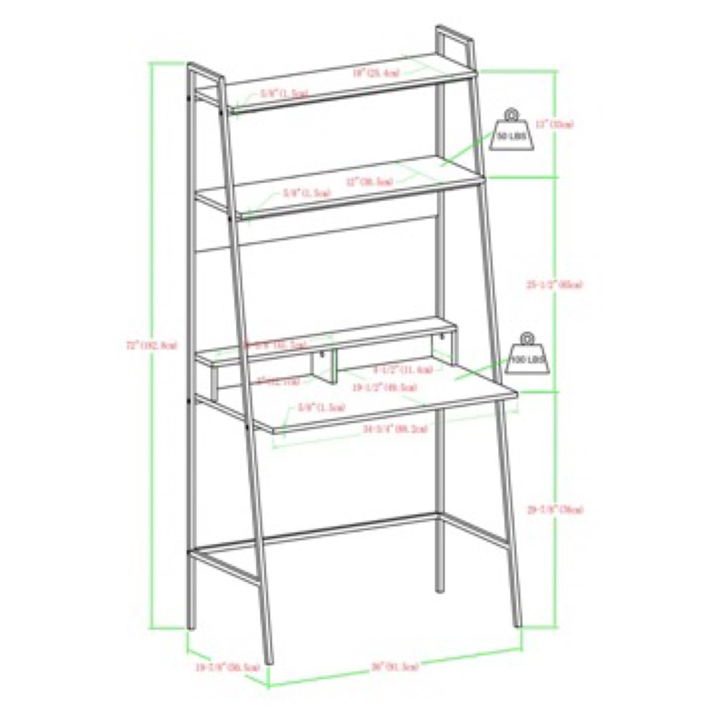Moving Sale: Wayfair Ladder Desk - photo 2