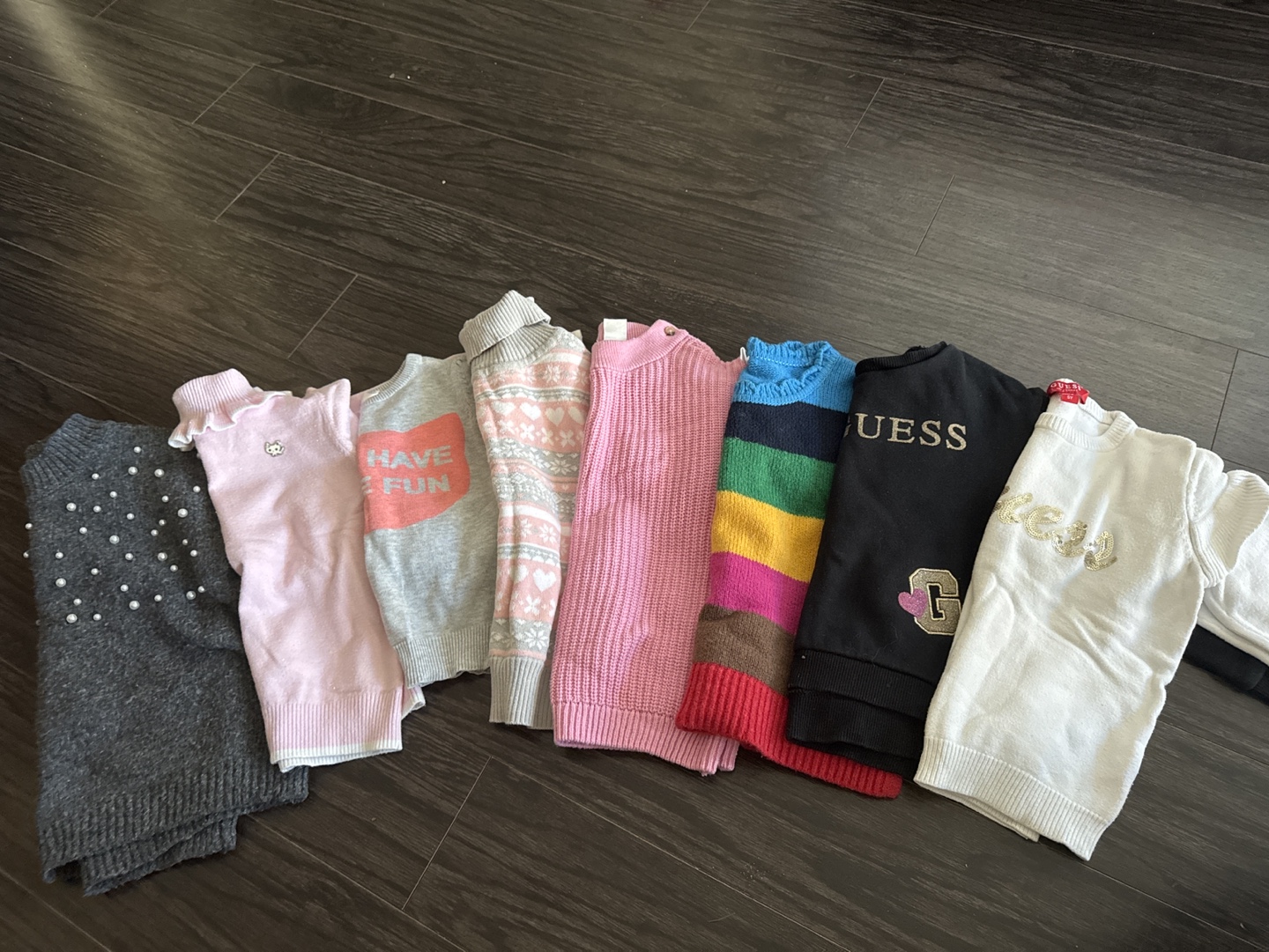 Bundle of 8 Girls' Sweaters