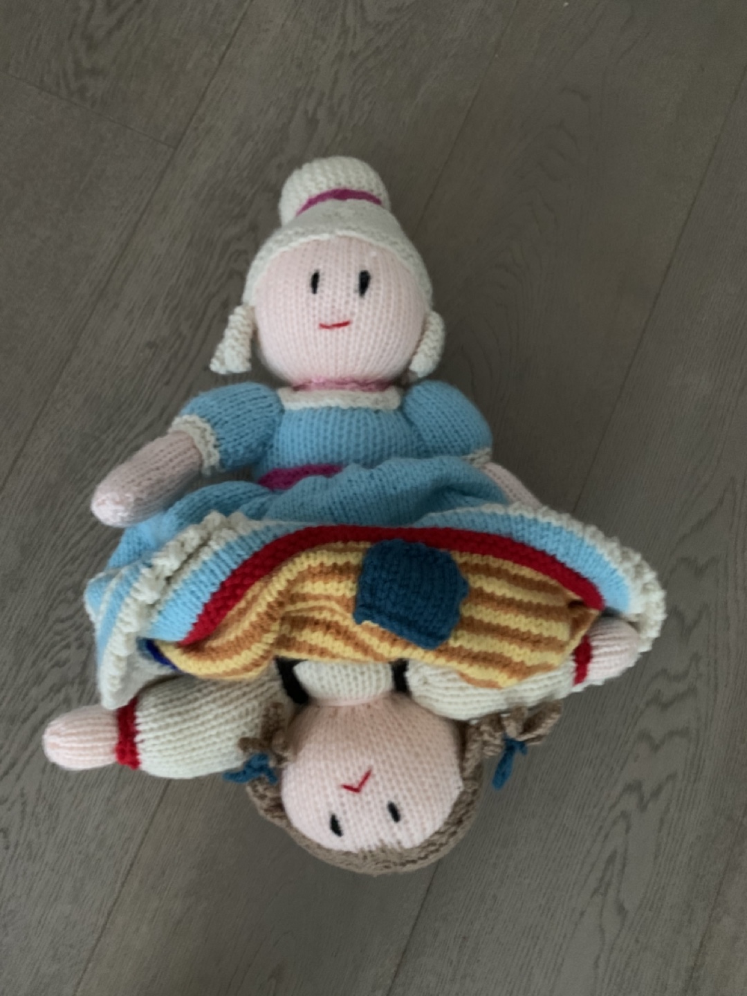 Knitted Doll Set based on litttle red riding hood story sale $30