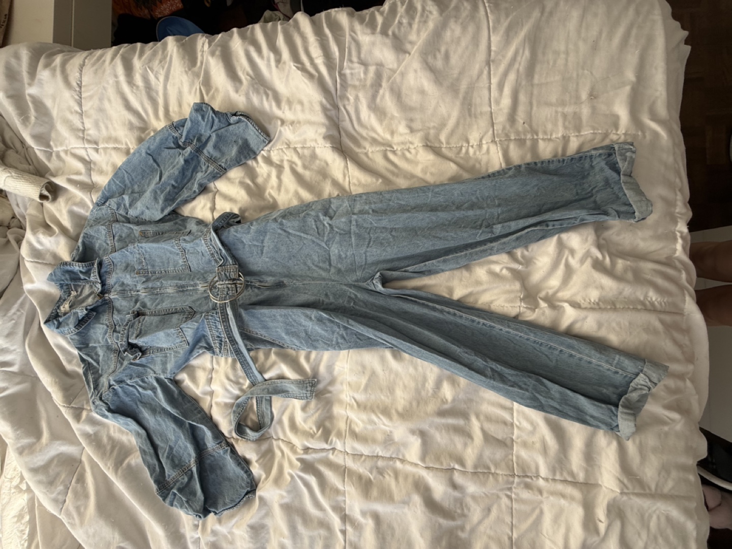 Light Wash Denim Jumpsuit