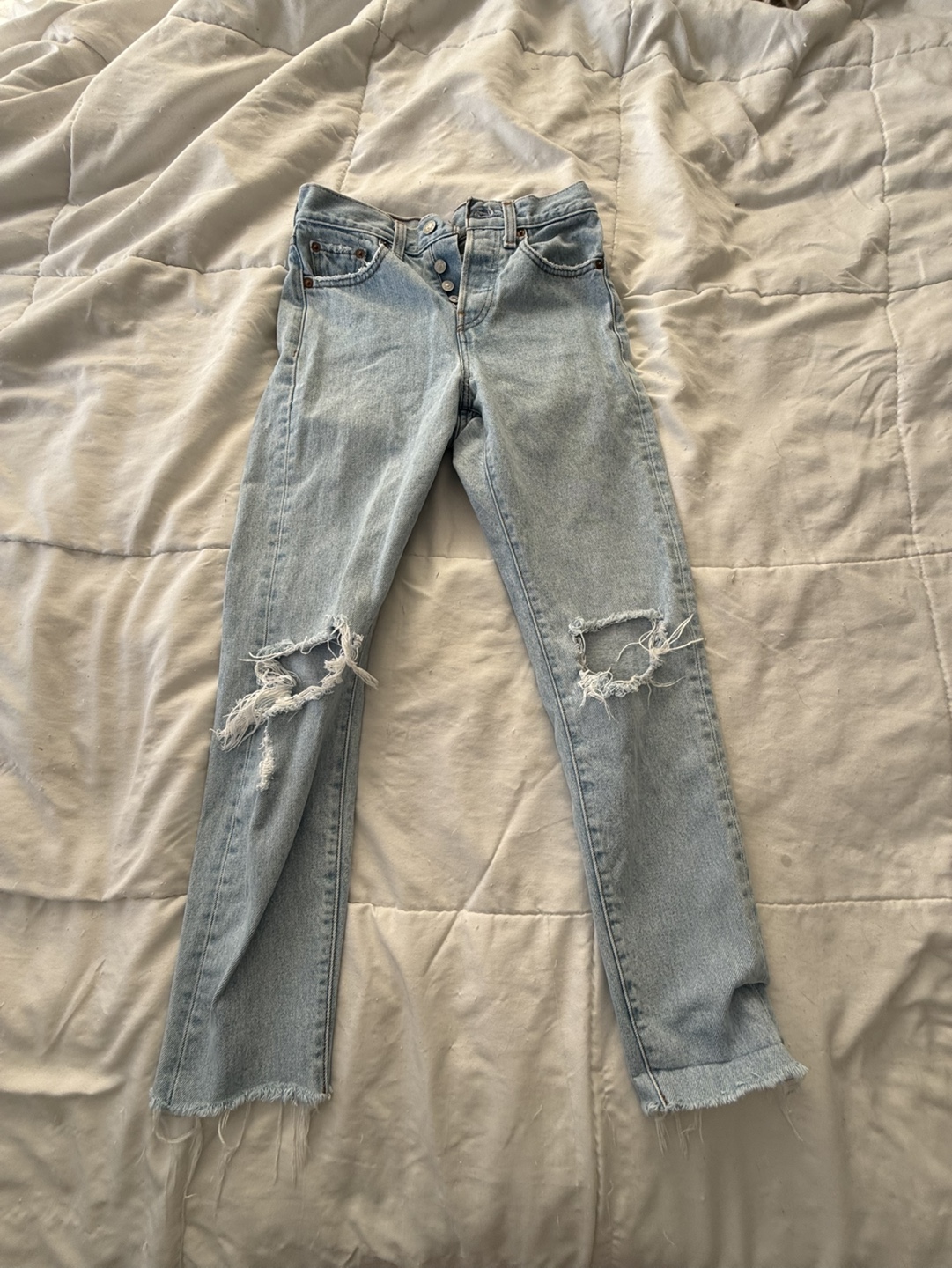 Levi's 501 Distressed Jeans