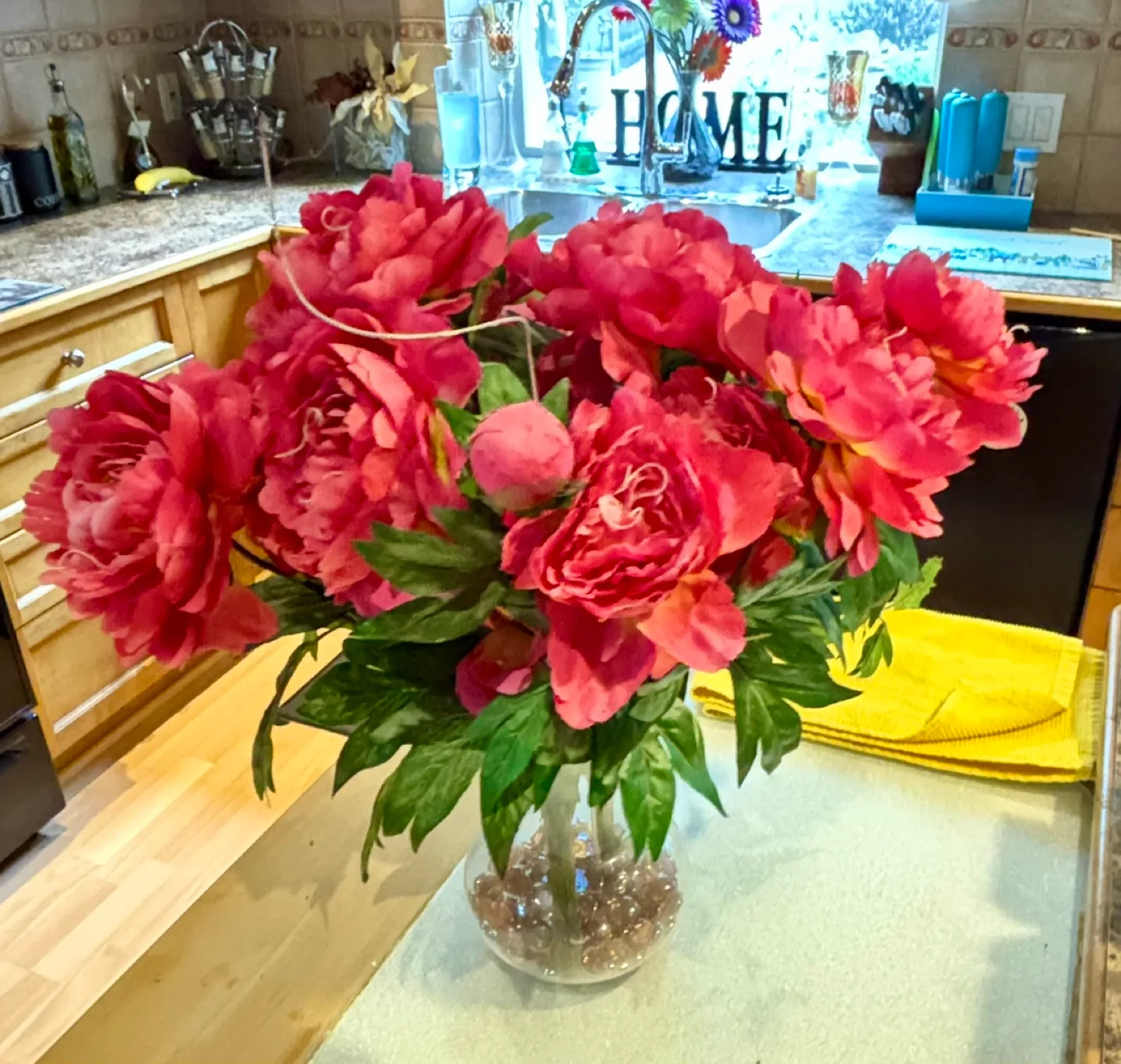 Pink Artificial Peony Flowers thumbnail