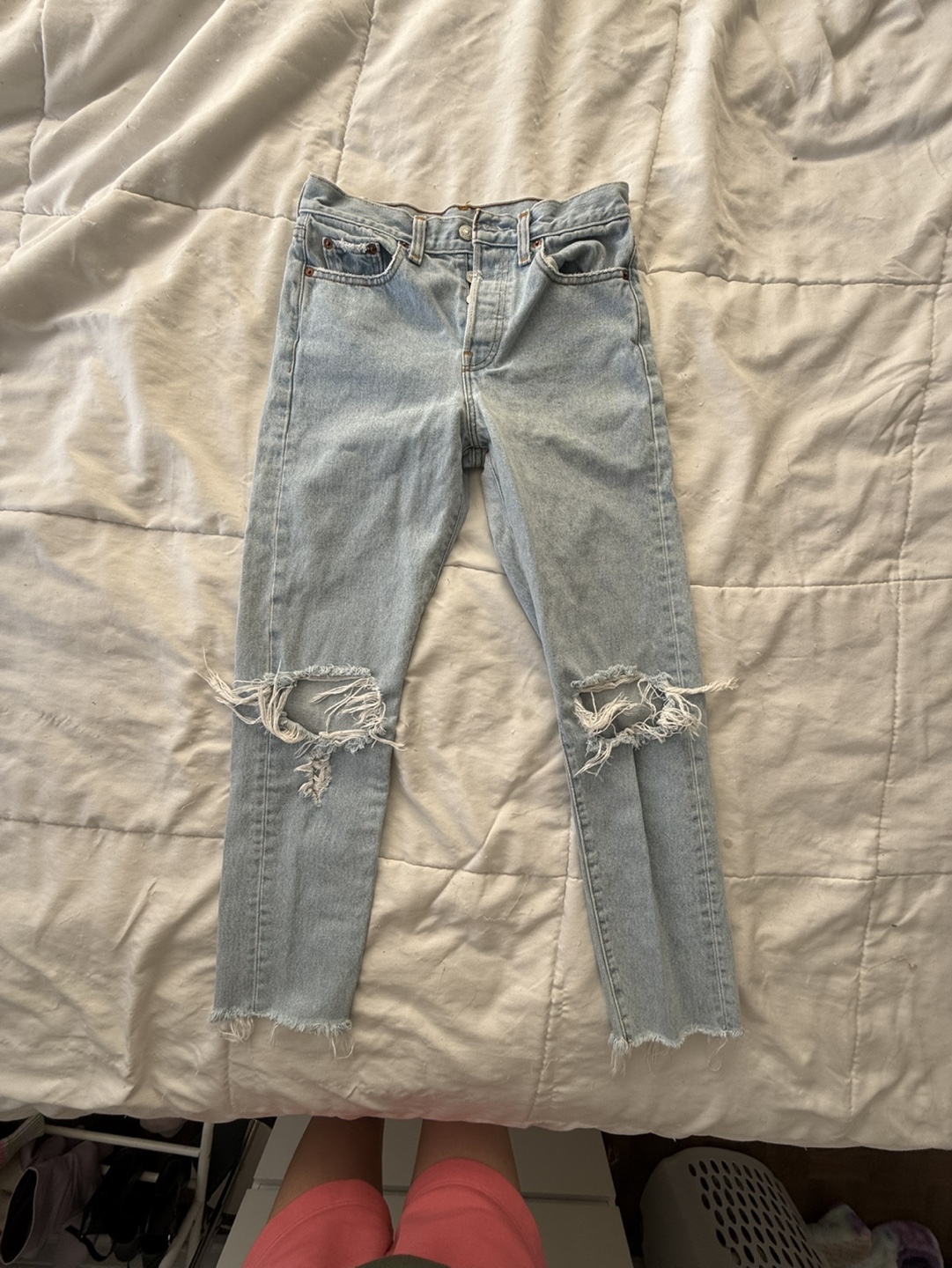 Levi's 501 Distressed Jeans