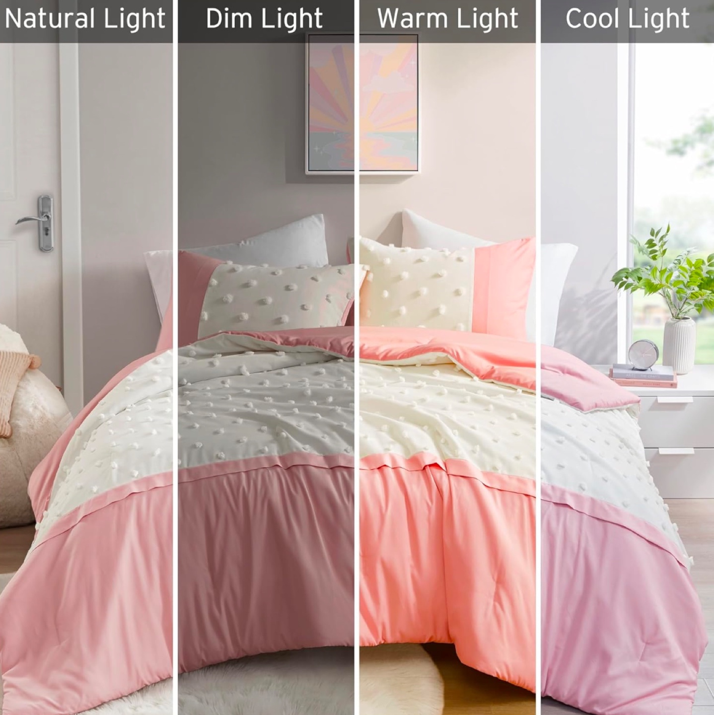 Full/Queen Boho-Chic Pompom Comforter Set - photo 5