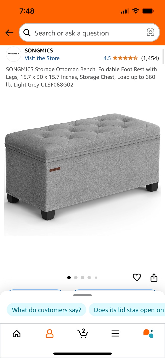Storage Ottoman Bench