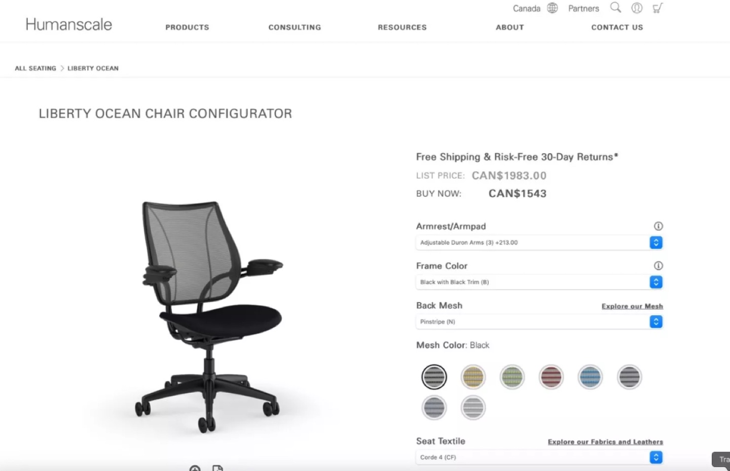 Humanscale Liberty Ocean Ergonomic Chair - photo 5