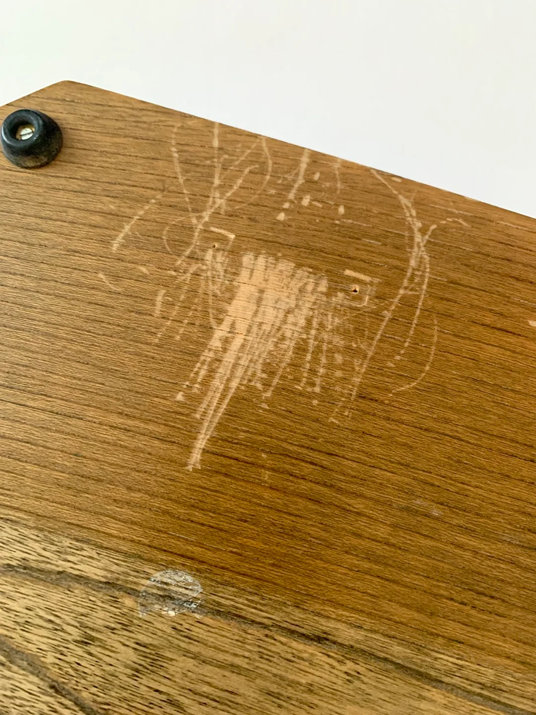 Vintage Octagonal Wood Serving Tray with Tile Insert image indicator(5)