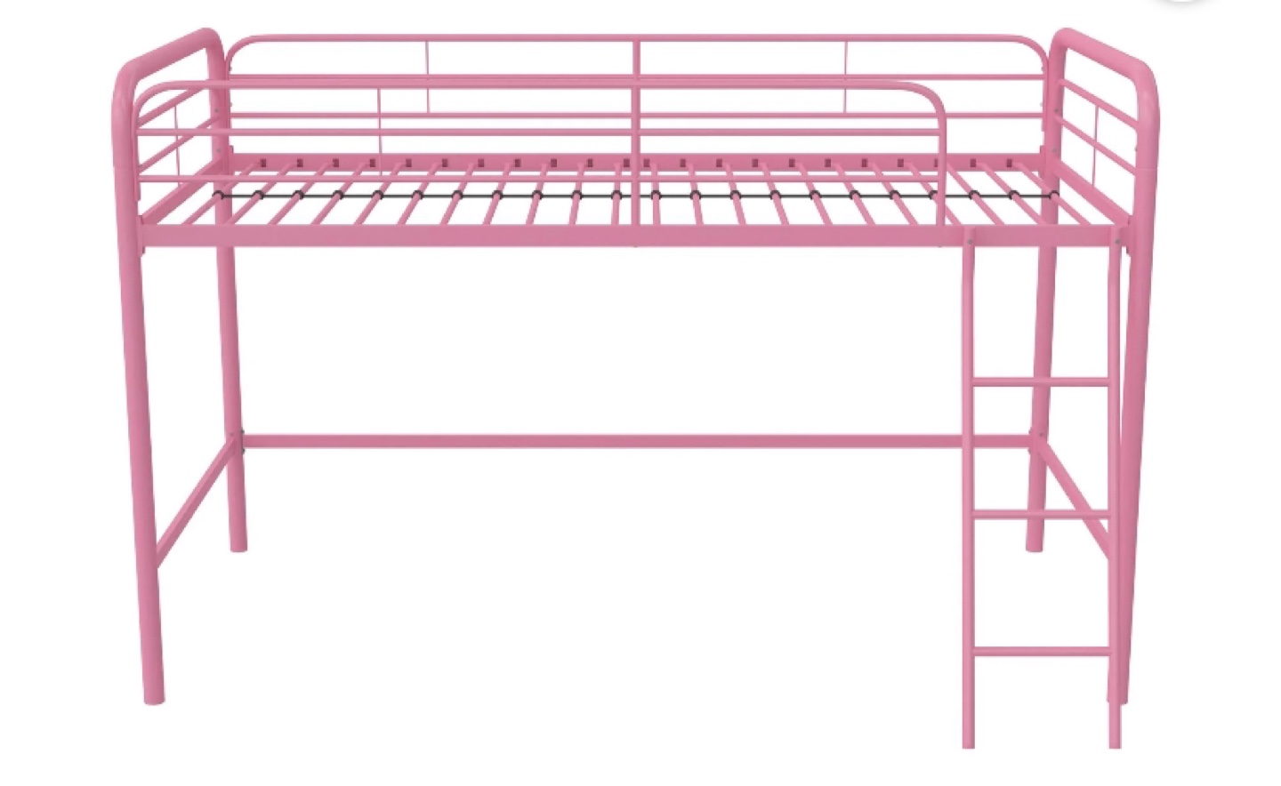 Pink Metal Loft Bed Frame