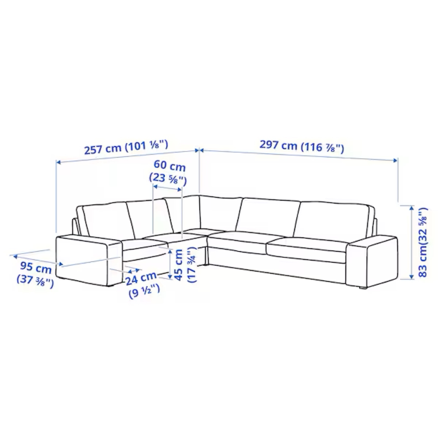 IKEA KIVIK Corner Sectional Sofa - photo 4