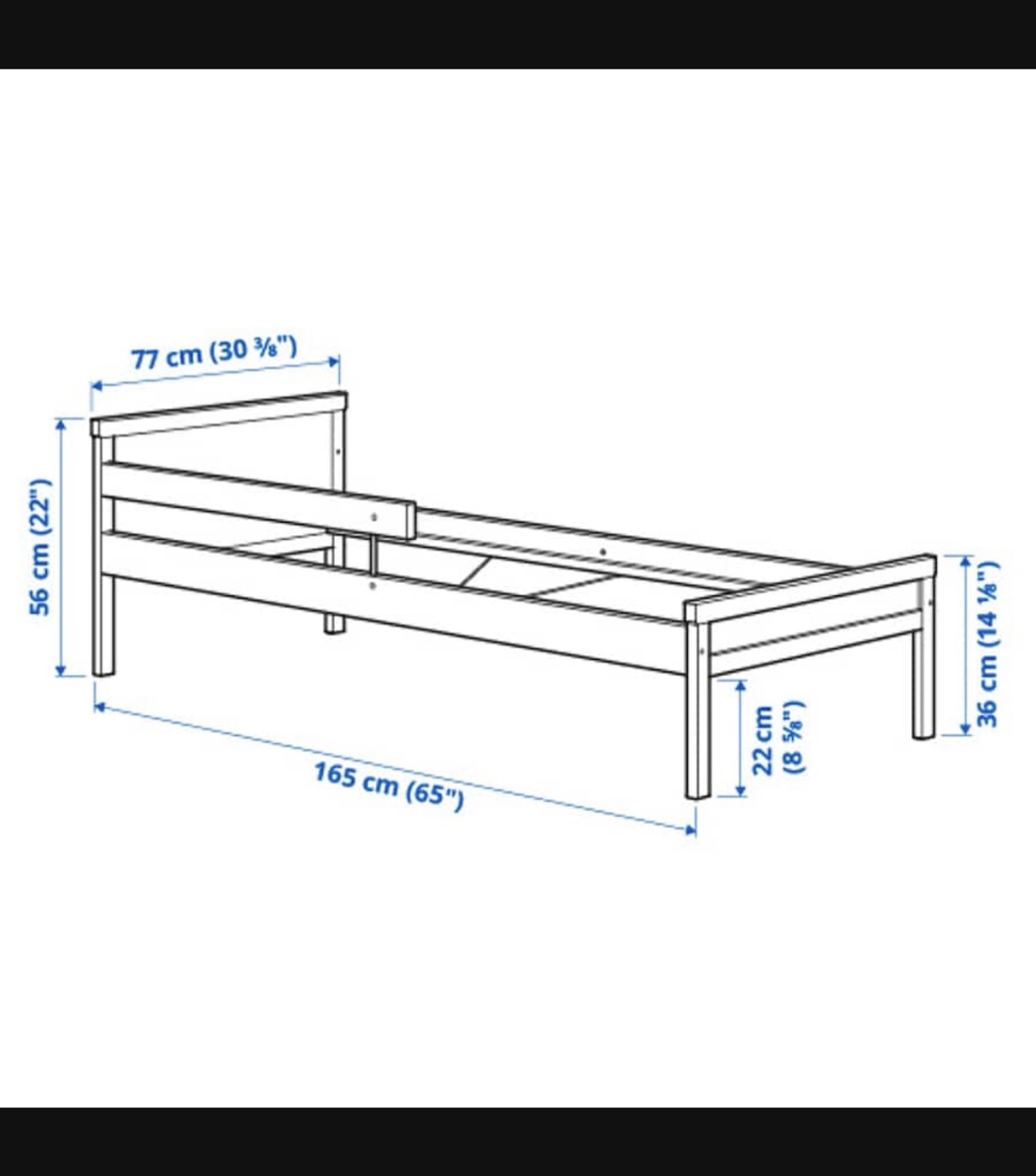 IKEA SUNDVIK Bed Frame with Guard Rail - photo 2