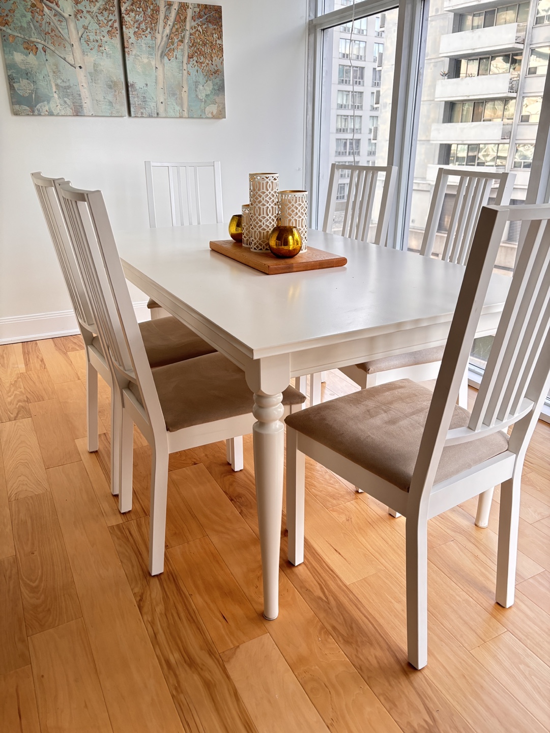 White Dining Table and Chairs