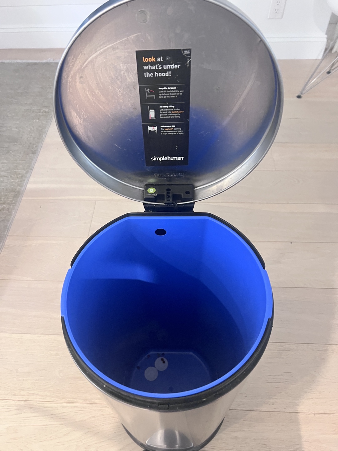 Simplehuman 10-Gallon Stainless Steel Trash Can - photo 4