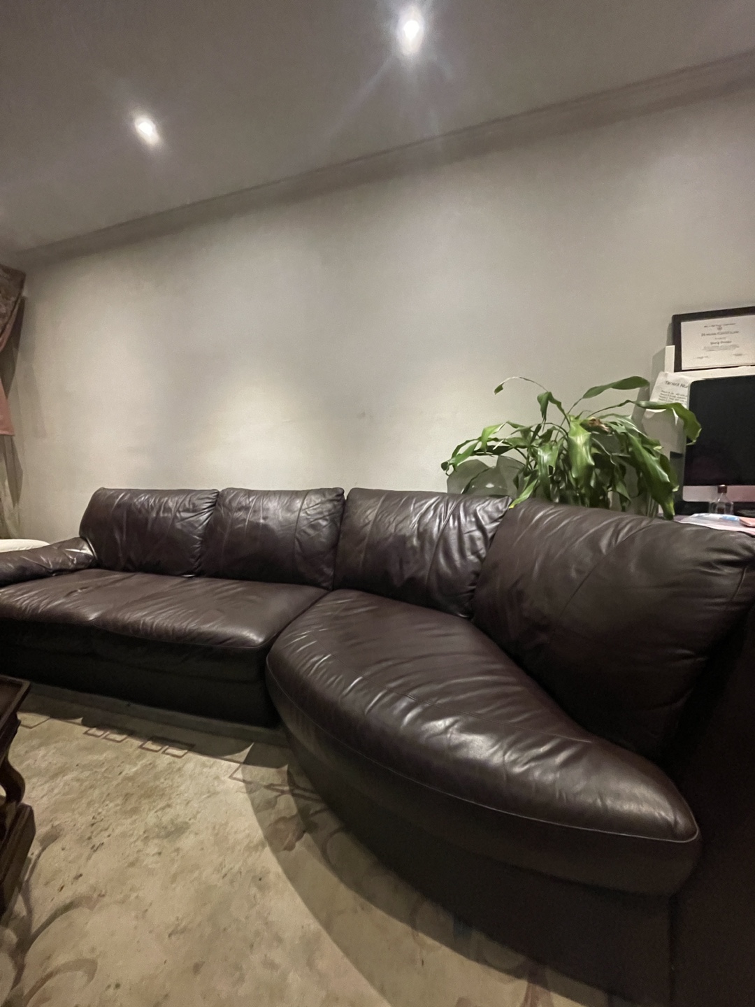 Brown Leather Sectional Sofa