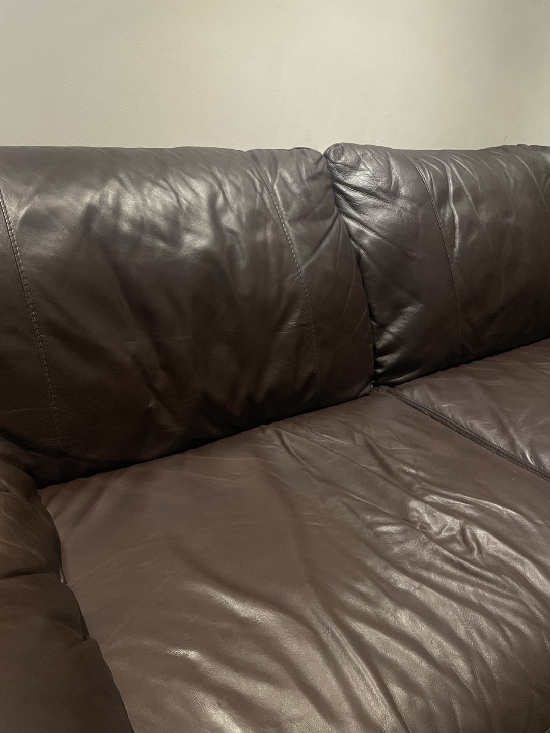 Brown Leather Sectional Sofa - photo 4